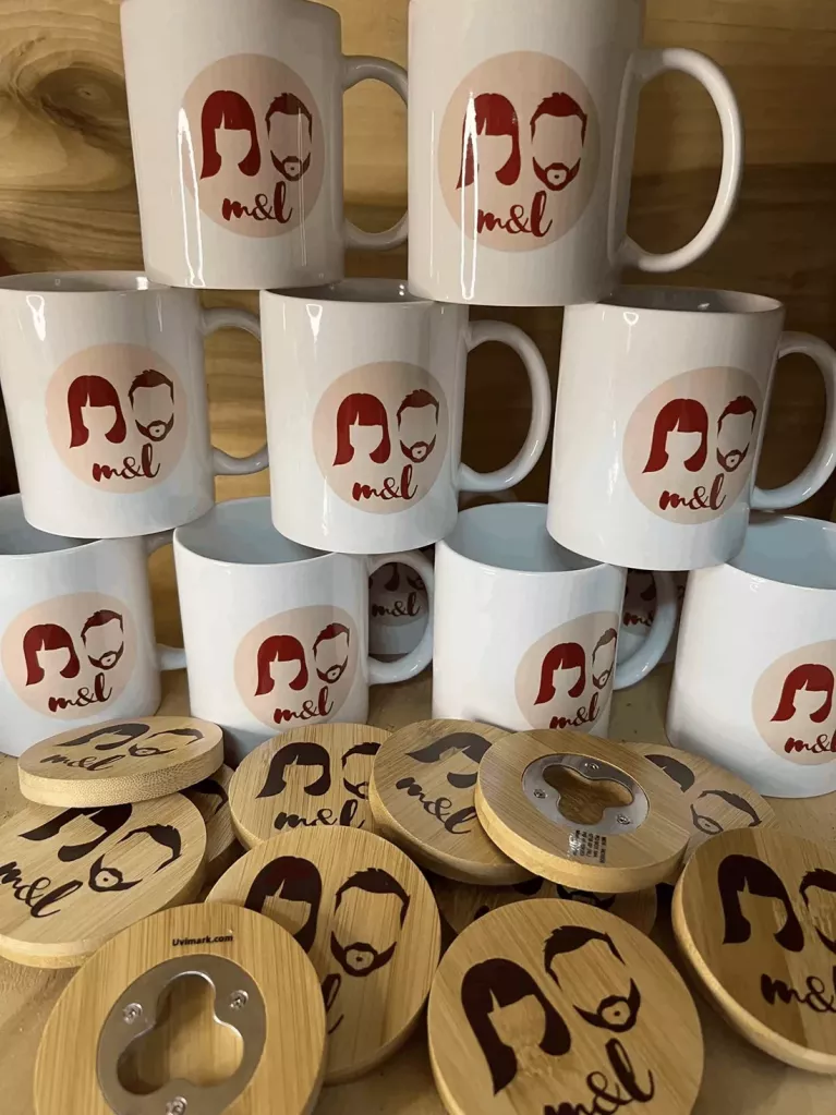 mugs de mariage