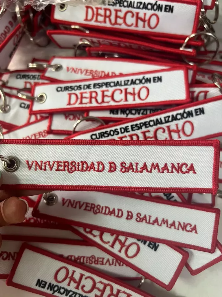 embroidered promotional keyrings