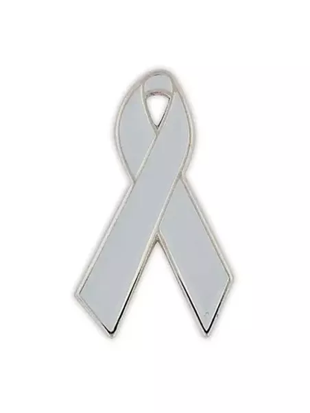pin laço cinzento