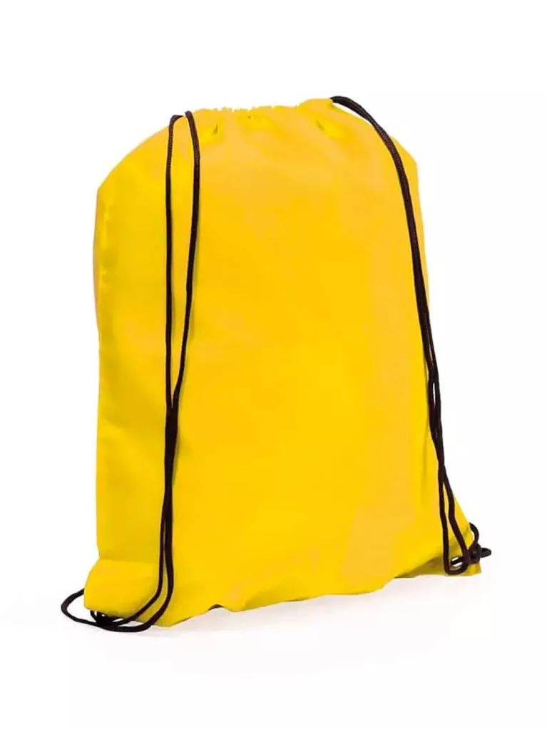 yellow drawstring bags