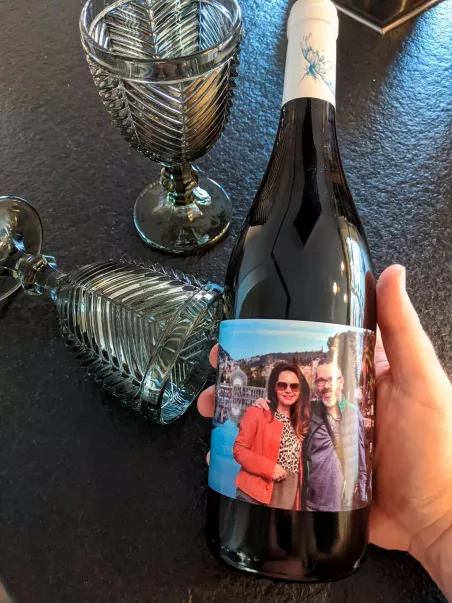 vin personnalisé avec photo