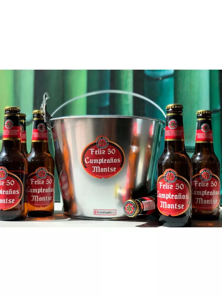 cervezas personalizadas para regalar con foto y cubo