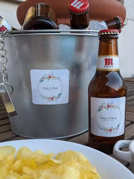 personalized beer gift set with custom bucket