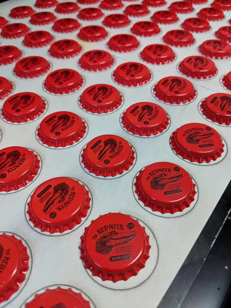 chapas botella personalizadas rojas