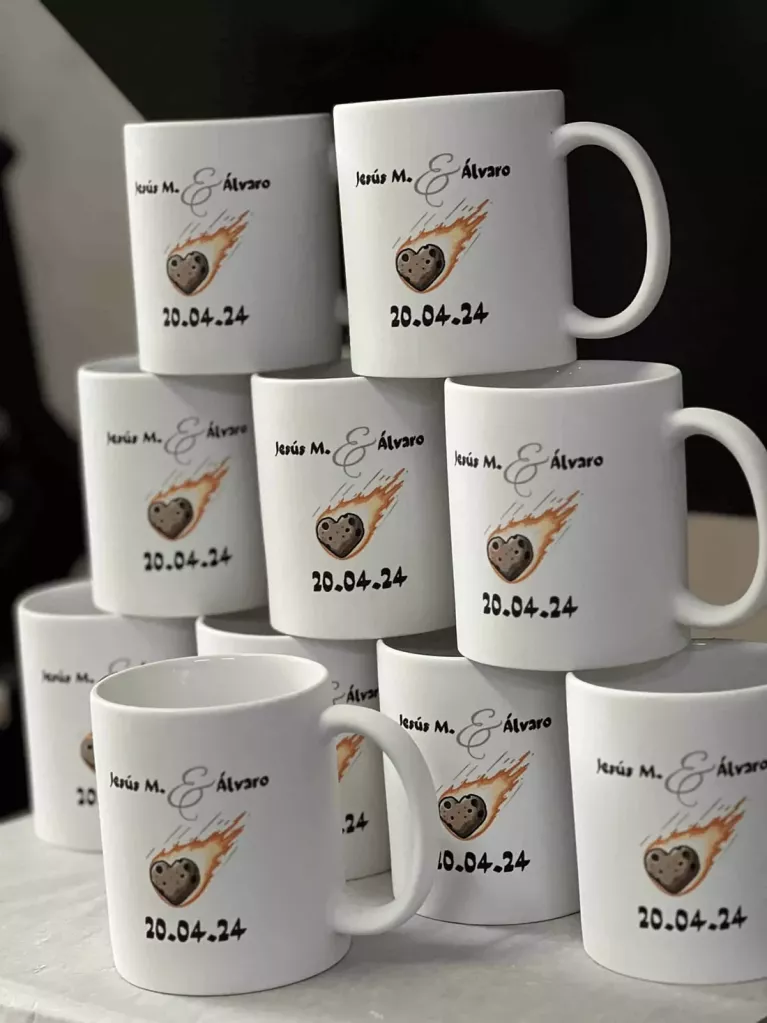 custom matte wedding mugs