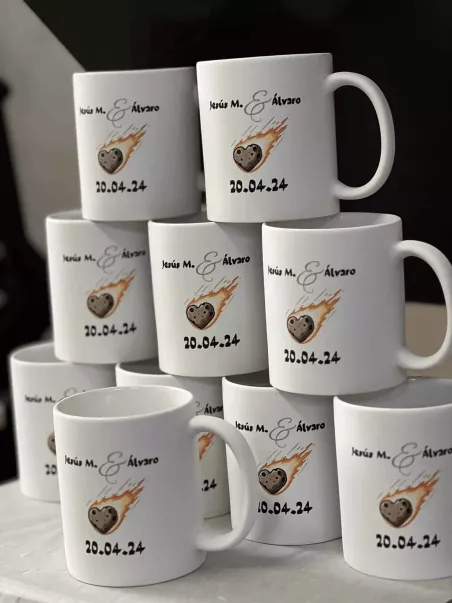 personalisierte matte Hochzeitstassen
