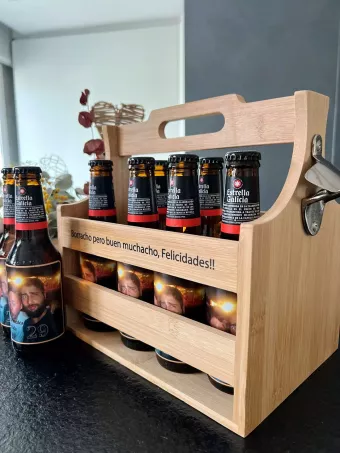 personalisiertes Bier mit Foto und Box