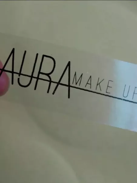 personalisierte transparente Vinyl-Aufkleber