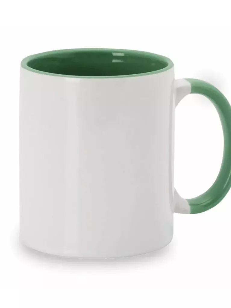 green handle mugs