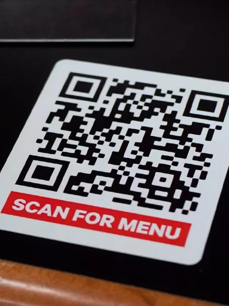 autocollants QR code menu