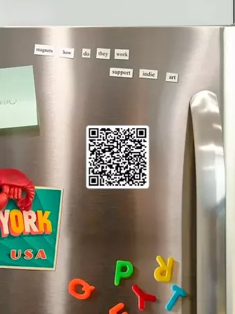 QR code fridge magnets