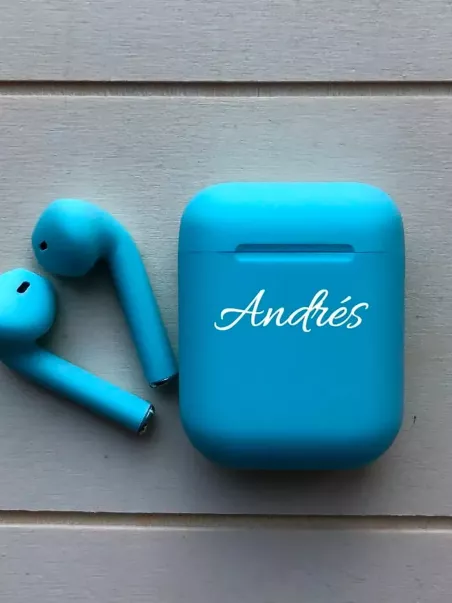 auscultadores azuis personalizados
