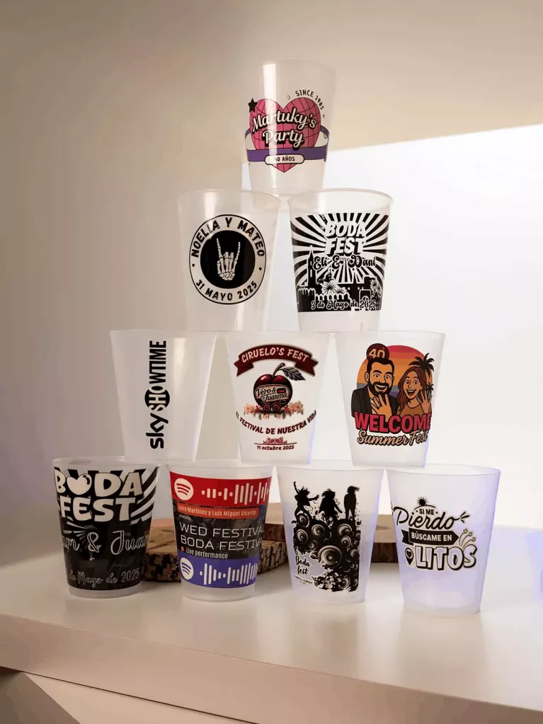 vasos para eventos personalizados