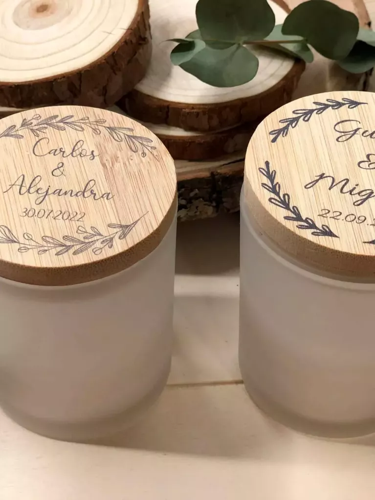 candele con tappo in legno
