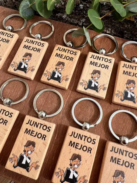 porte-clés en bois personnalisés