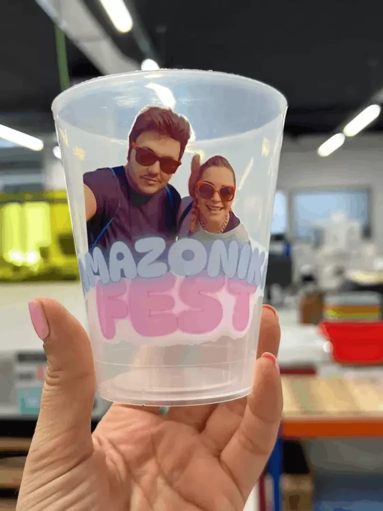 vasos personalizados con foto novios