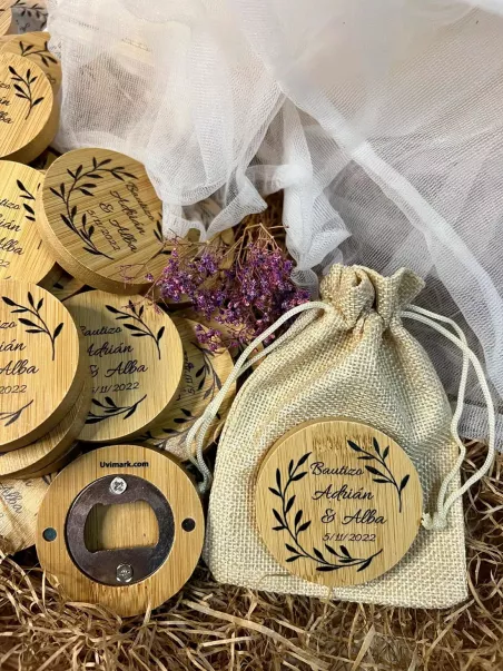 décapsuleur magnétique avec sachet cadeau