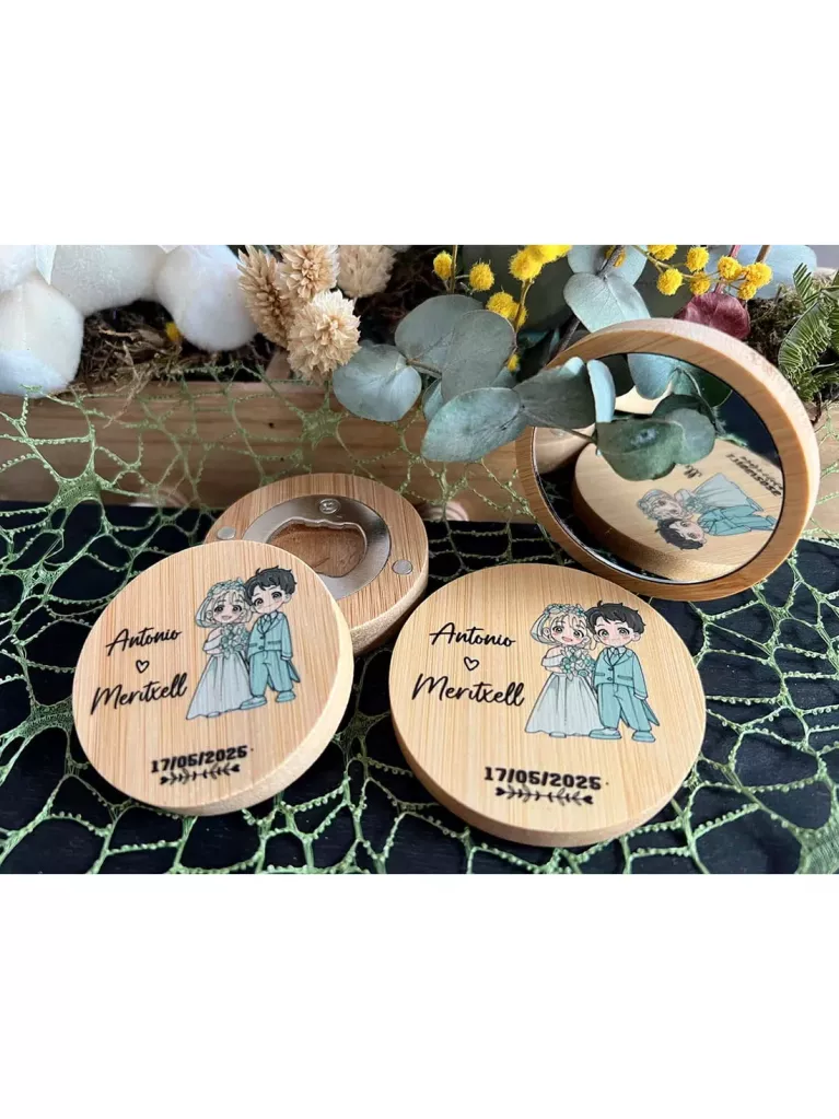 Pack bomboniere matrimonio personalizzate in bambù