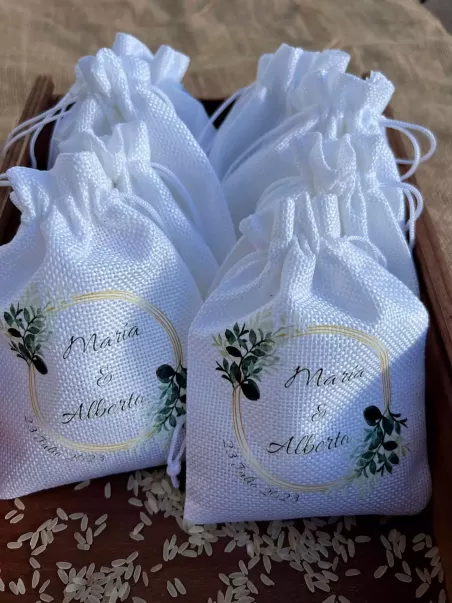 bolsitas personalizadas de arroz para bodas