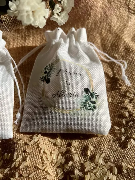 Lembranças personalizadas de casamento arroz