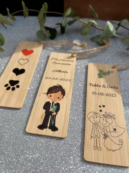 Wooden First Communion bookmarks