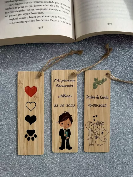 Wooden baptism bookmark