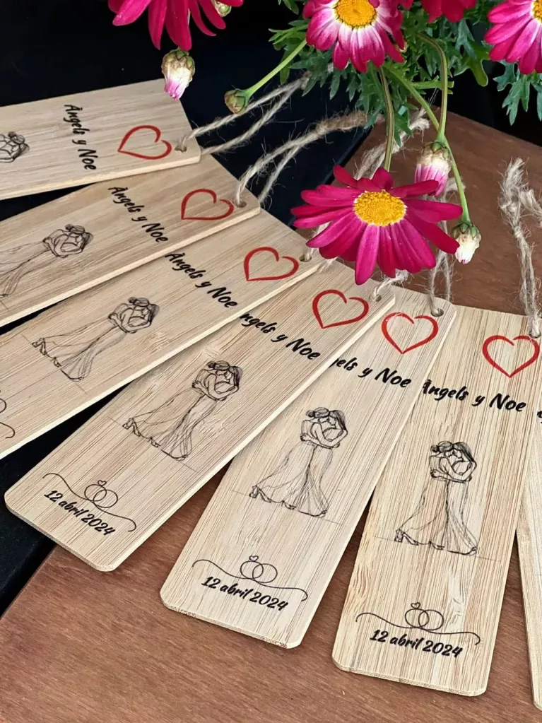 marcapaginas detalle boda bonito