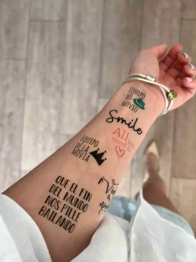 Tatuaggi temporanei che brillano al buio