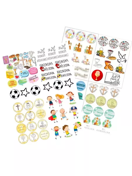 First Communion temporary tattoo pack