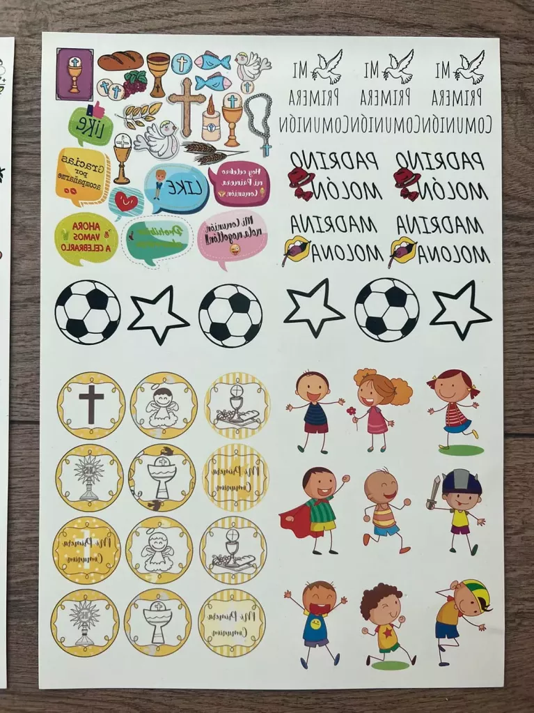 Communion temporary tattoos