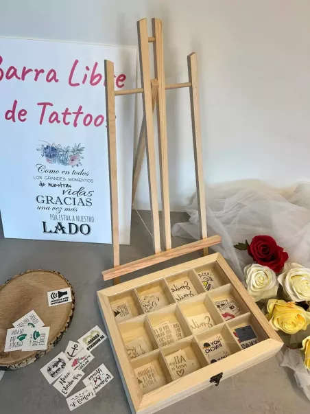 barra libre de calcomanías boda