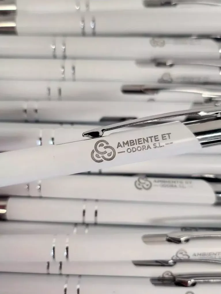 Laser engraved pens