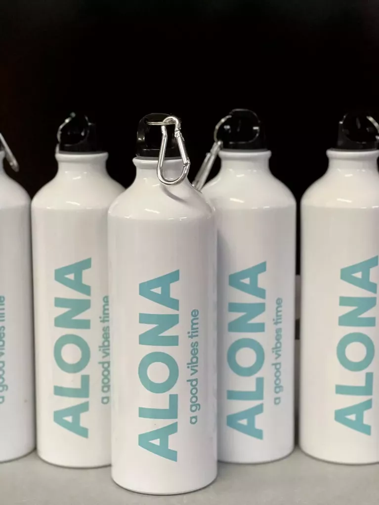 bidones personalizados con logotipo sublimacion