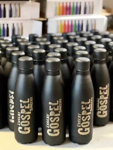Laser engraved promotional bottles