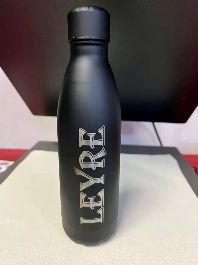Laser engraved name water bottle