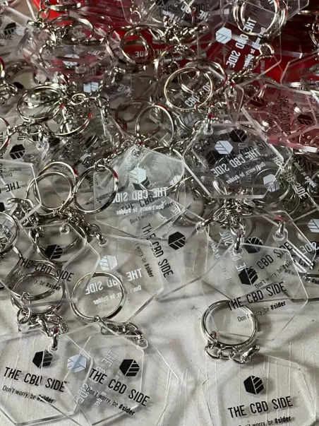 Custom shaped advertising keyrings