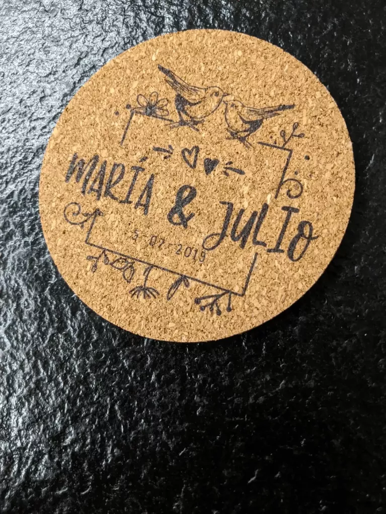 posavasos de corcho para bodas