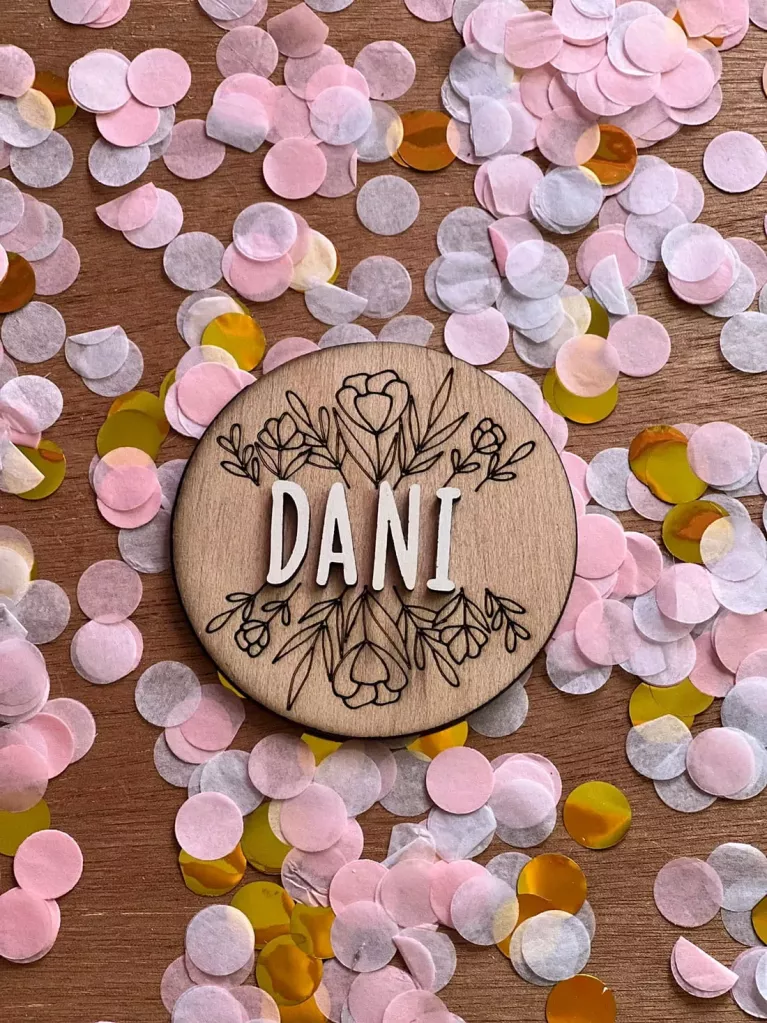 Wedding guest name tag