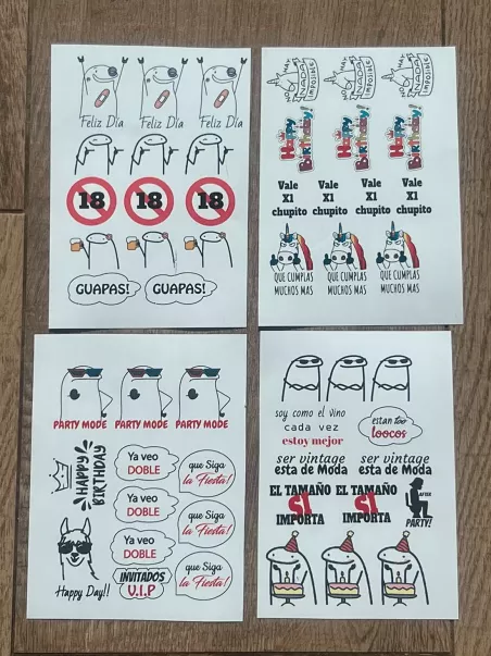 Fogli di tatuaggi trasferibili compleanno
