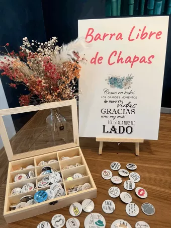 Bar à badges de mariage