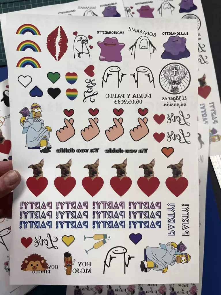 hojas de calcamonias personalizadas