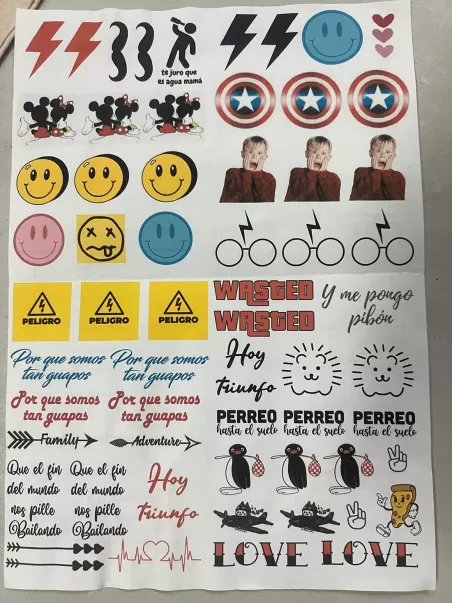 Tatuagens de mentira primeira comunhão