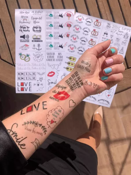 Wedding temporary tattoo pack