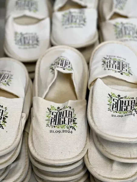 Full-color personalized wedding slippers