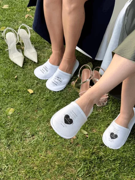 Slipper mit originellem Spruch