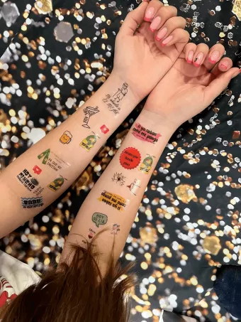 Pack de tatuagens temporárias festivas