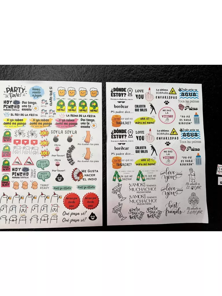 Faux tatouages pour fête