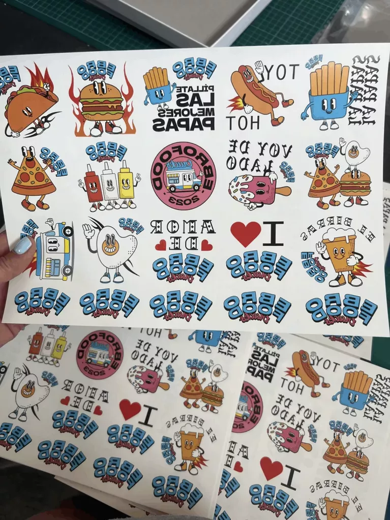 folios de calcomanias personalizadas