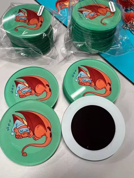 Runde Acryl-Magnete personalisiert