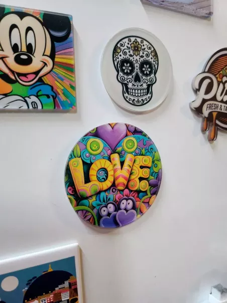 Magnets ronds personnalisés en couleur